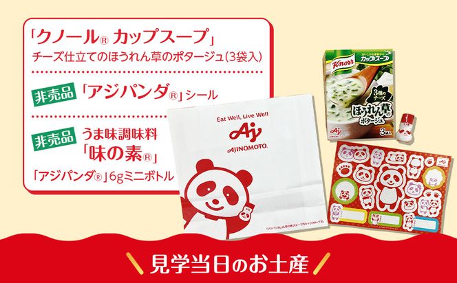 【3月4日(水)午前開催】味の素（株）の工場見学　川崎工場「クノール®」スープコース見学クーポン1名様分(お土産付き)と「クノール®カップスープ」コーンクリーム(8袋入)2箱、「スープDELI®6種類　アソートセット 141305_JV12VC01
