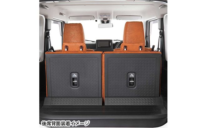 ヴィンテージレザーシートカバー（ブラウン）　ジムニー（JB64/74）専用 車用品 内装 パーツ 茶色 工具不要 