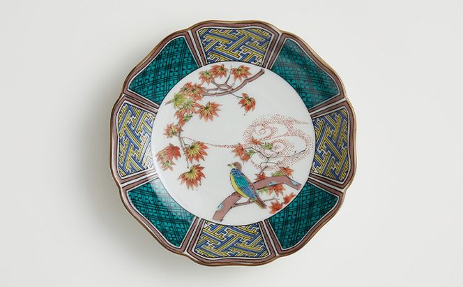 九谷焼　4.2号皿揃　花鳥絵変り（5枚セット） a01 民芸品 工芸品 お皿 豆皿 
