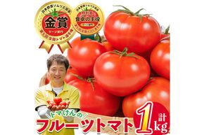 ＼全国トマト選手権 金賞＆特別賞受賞 ／＜先行予約受付中！2027年2～5月の間に発送予定＞トマけんのフルーツトマト(計1kg) フルーツトマト 高糖度 トマト サラダ 野菜 旬野菜 冷蔵 門川町産 宮崎県 門川町 【TK-01】【トマけん農園】