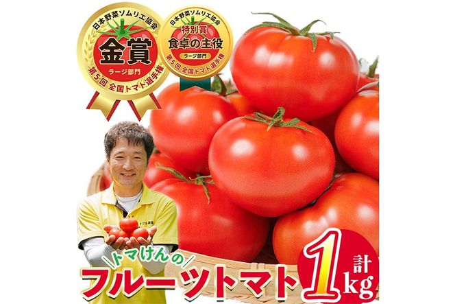 ＼全国トマト選手権 金賞＆特別賞受賞 ／＜先行予約受付中！2027年2～5月の間に発送予定＞トマけんのフルーツトマト(計1kg) フルーツトマト 高糖度 トマト サラダ 野菜 旬野菜 冷蔵 門川町産 宮崎県 門川町 【TK-01】【トマけん農園】