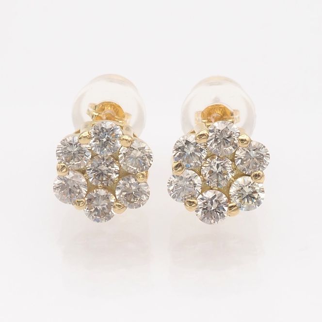 K18 1.00ct ダイヤモンド ピアス　 FP-000329 SWBT022-k18