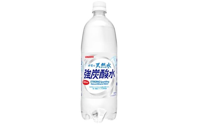 サンガリア伊賀の天然水 強炭酸水2ケース（1リットル×24本） 【igge0002】