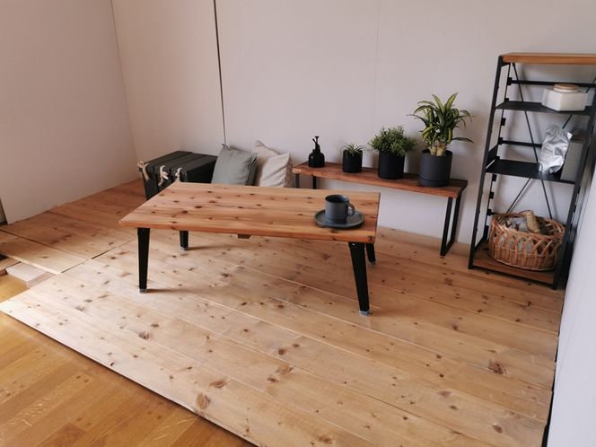 無垢材 折りたたみローテーブル ライトブラウン 約W100×D50cm｜リビング 子供部屋 収納 テーブル 無垢材 家具 本棚 収納 コンパクト 完成品 [2499]