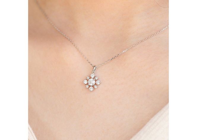 PT　ダイヤモンドネックレス　S-5745   ネックレス ペンダント ダイヤモンド PT950 プラチナ 山梨 富士吉田