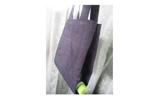 本場 結城紬 総絣 リメイク 亀甲紺 双子 ポシェット 本場結城紬 手作り [BN026ci]