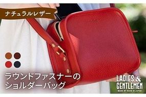 ラウンド ファスナー の ショルダー バッグ 《糸島》【LADIES&GENTLEMEN】 革製品 革鞄 カバン [ADK018]