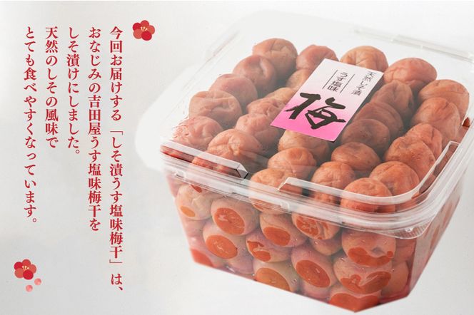 しそ漬うす塩味梅干 1kg 減塩 昔ながら 老舗 伝統 国産 大洗 大洗町 梅干し 梅干 梅 うめぼし うめ