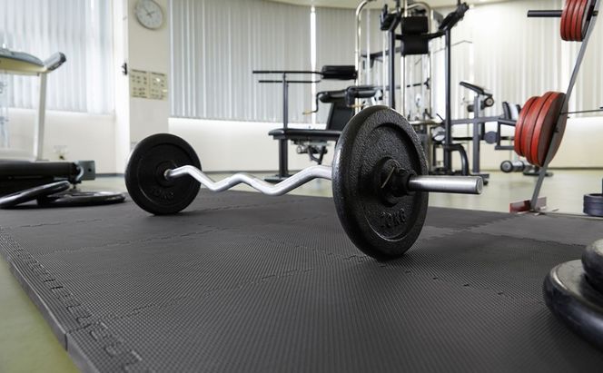 高硬度ジョイントトレーニングマット JMTR-456 ジョイントマット 厚手 2cm 45×45cm 6枚 高密度 硬め 変形しにくい サイドパーツ付 抗菌 防臭 洗える 滑り止め クッションマット 防水 フロアマット トレーニングマット 運動 アイリスオーヤマ