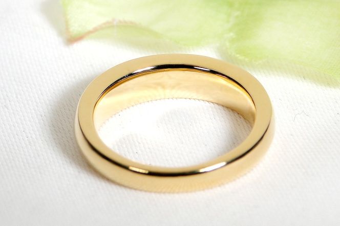 K18YG 地金 無垢 リング 幅4.8ｍｍ 厚み 3.0mm CSR0341-18Y SWAV071
