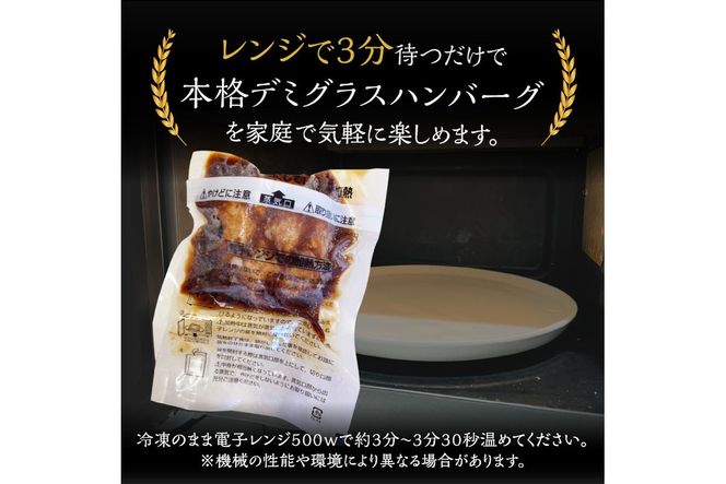 【A4-047】【レンジ対応！】博多和牛熟成ハンバーグ／特製デミソース (10個入り)