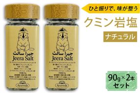 クミン岩塩(ナチュラル) 2本セット｜スパイス 調味料 ナチュラル クミン 塩 岩塩 香辛料 ミックススパイス エスニック 料理用 下味 味付け BBQ アウトドア 肉料理 野菜料理 [2623]