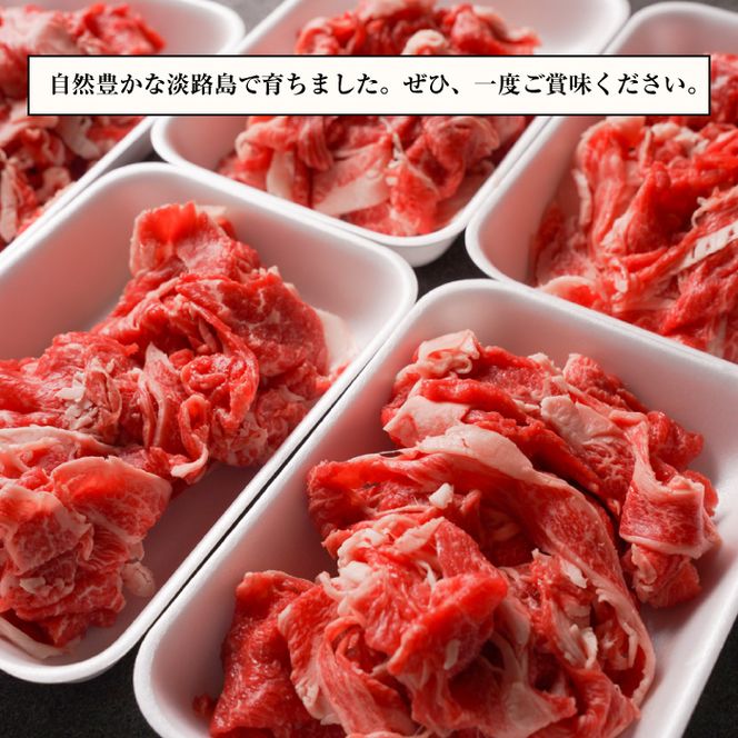 【定期便12ヶ月】【訳あり】淡路牛 切り落とし 1.5ｋｇ(300ｇ×5Ｐ)　訳あり