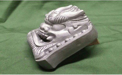 伝統工芸士の鬼師が作る守護鬼瓦シリーズ・宝珠鬼面 H064-041