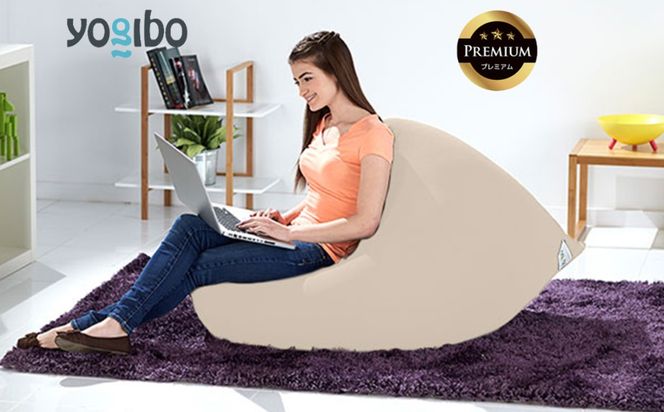 Yogibo Mini Premium（ヨギボー ミニ プレミアム）＜クリームホワイト＞【ビーズクッション ビーズ 座椅子 椅子 クッション ビーズソファー ビーズソファ 新生活 プレゼント インテリア 家具 ベッド ゲーム】-[G774-8]