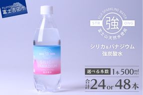 シリカ＆バナジウム強炭酸水PET500ml【1箱(24本入)/2箱(48本入)】友桝飲料