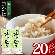 R7年産取手市産コシヒカリ 玄米20kg（5kg×4袋）|お米 米 こしひかり コシヒカリ 玄米 茨城県 取手市（BS015）