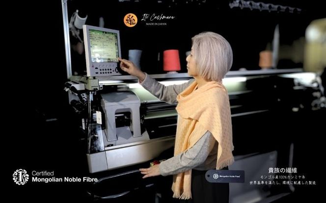 G3323 『Noble Fibre』100％カシミヤ・マフラー ベリーニ【高級 カシミア おしゃれ ファッション 防寒 かしみあ】