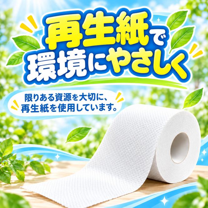 再生紙 トイレットペーパー 倍巻き シングル 72ロール(通常144R分)  12ロール×6パック 上山製紙 宮城県大河原町 大河原町古紙利用 エコ 環境にやさしい 長持ち 日用品 紙 消耗品 防災 備蓄 超大容量 まとめ買い 白熊 柔らか 省スペース 生活応援 ポプラ
