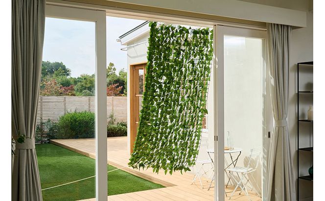 ＤＥＣＯ ＧＲＥＥＮ フェンス＆シェード GS-200G グリーン グリーンシェード  アイリスオーヤマ 1m×2m 日よけシェード ベランダ目隠し 窓 ベランダ 庭 グリーンカーテン グリーンフェンス サンシェード フェイクグリーン