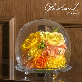 ガラスドームL 花 お花 プリザーブドフラワー ギフト プレゼント お祝い 誕生日 お供え アレンジ インテリア 東京都 墨田区