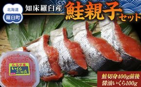 知床羅臼産 鮭親子セット 鮭切身400g前後・醤油いくら100g 各1パック さけ サケ 鮭 切身 焼き魚 親子丼 イクラ 羅臼町 北海道 生産者 支援 応援 016942_AH123