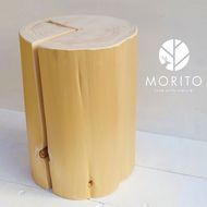 MORITO　森の丸太スツール＜ヒノキ／磨き丸太仕上げ＞　オットマン 椅子