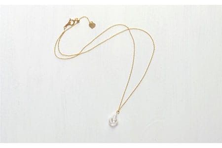 アロマ ネックレス しずく / アイス クリア K14 GF《糸島》【タビノキセキ】 [ADB018] アクセサリー アロマ ネックレス ガラス ハンドメイド クラフト