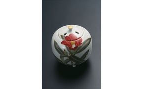 4号香炉　椿文　山田義明 民芸品 工芸品 雑貨 日用品 インテリア 香り 小物 172111_CY0501