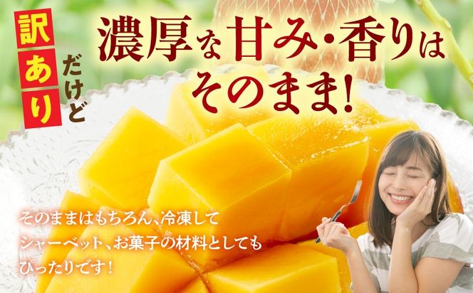 訳あり 宮崎県産 完熟マンゴー 合計約1.5kg（3～5玉）