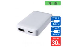 フラットUSBアダプターPD30W UC-23B(W) 272183_AZ206