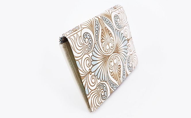 パスケース ロカイユ ブルーグレー 文庫屋大関 名刺入れ カードホルダー 名刺ケース 名刺ホルダー カード入れ 定期入れ 定期ケース 雑貨 生活雑貨 小物 革小物 革製品 本革 日用品 工芸品 東京 東京都 墨田区