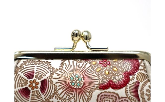 【文庫屋大関】印鑑ケース 春らんまん〈茜〉【皮革工芸品】 革製品 工芸品 民芸品 牛革 小物入れ お祝い ギフト プレゼント 墨田区 東京都