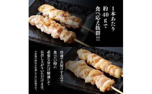 【３ヶ月定期便】 宮崎県産 若鶏 やきとり 人気部位 串焼き 42本（各7本×6袋） [D07804t3]