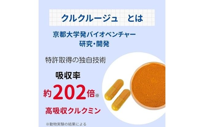 高吸収型クルクミン　クルクルージュ62粒入り2本
