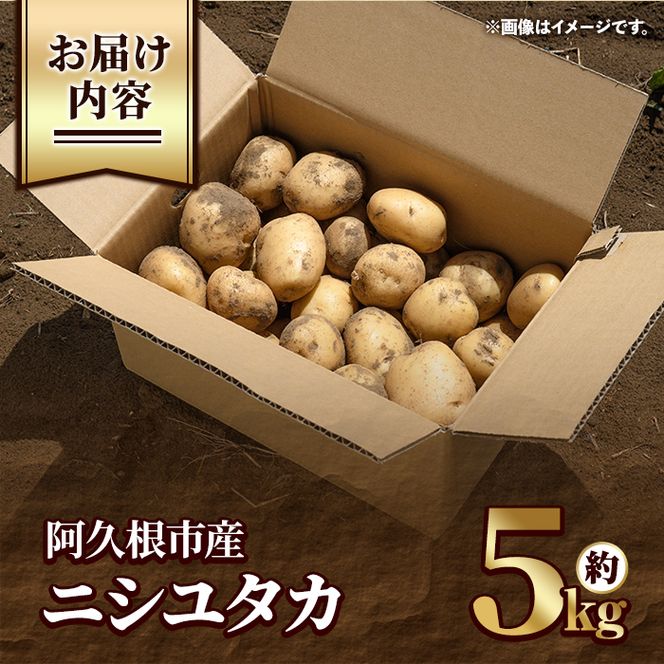 ＜先行予約受付中！2026年12月以降順次発送予定＞じゃがいも ニシユタカ(5kg) 国産 鹿児島県産 阿久根市産 じゃがいも ジャガイモ 芋 ポテト にしゆたか 野菜 期間限定 数量限定 ポテトサラダ コロッケ 常温 常温配送 【慶越農園】akn107-09