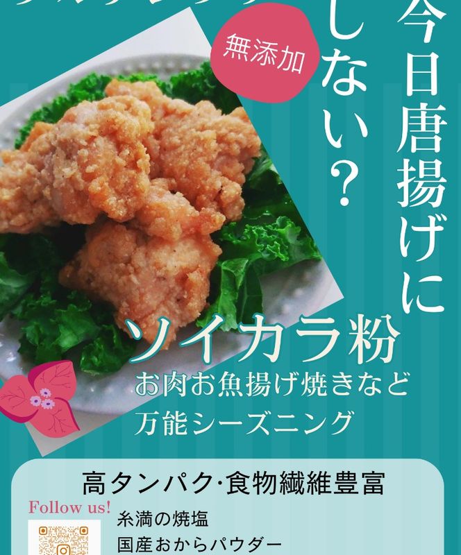 おからで作った から揚げ粉『ソイカラ粉』200g×4袋 おから 唐揚げ粉 から揚げ粉 ソイカラ粉 沖縄市 / HEARTY PARTY OKINAWA[BCCA002]