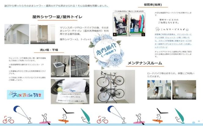 【FUNBASEうるま】　1室4名様までご利用可・1泊ご宿泊券（素泊り）