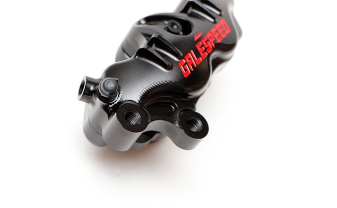 GALE SPEED エラボレート・フロント4Pキャリバー(アキシャル40mm) 左/SCMボルト仕様 ブラック バイク オートバイ パーツ 左キャリパー 