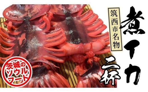 筑西市名物 煮イカ（二杯） いか 筑西 茨城 ソウルフード ご当地グルメ 名物 海鮮 魚介 冷凍 ［BW089ci］