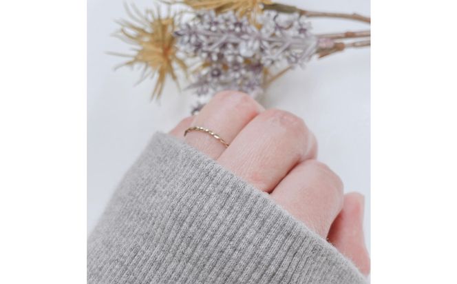 K18 ねじねじリング（ハンドメイド）【サイズ：8号】 232238_WW121VC08