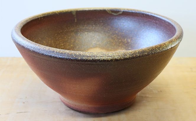 洗面ボウル 洗面鉢  洗面器  (盆栽鉢としても可) 景色：ゴマ・ヒダスキ・サンギリ　※複数種類からお選びください。【備前焼 東児の花窯】 