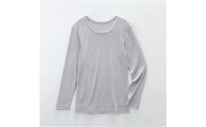 《絹生活研究所》インナー／メンズ／長袖／グレー インナーウェア 下着 肌着 ファッション 服 男性 
