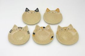 猫皿 スモールレギュラーサイズ 5枚セット【716】_HA0979