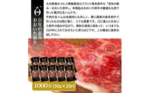 【ご好評につき1～3ヶ月待ち】おおいた和牛の贅沢生ハム1000g_2351R