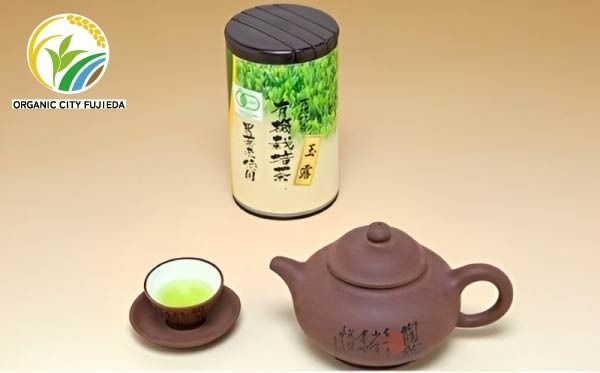 お茶 緑茶 玉露 180g 1缶 有機栽培 オーガニック 静岡茶 日本茶 茶葉 茶缶 セット 静岡県 藤枝市 ［176278］