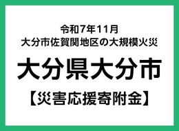 令和7年11月 大分市佐賀関地区の大規模火災 災害支援寄附【災害応援寄附金】
