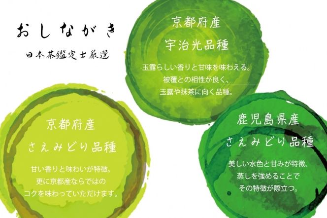 日本茶鑑定士が選んだ品種、緑茶ティーバッグ3種類（各3g×28P）〈お茶 茶 煎茶 緑茶 ティーバッグ ティーパック さえみどり 宇治光 詰合せ 最高茶師 大臣賞 飲料 加工食品〉 