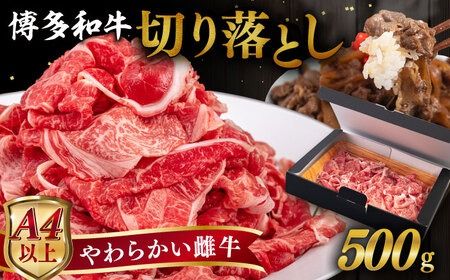 【A4〜A5 等級】博多和牛 切り落とし 500g 糸島市 / ヒサダヤフーズ [AIA046] 牛肉 切り落とし 国産 博多 和牛 黒毛和牛 送料無料 冷凍配送  スライス