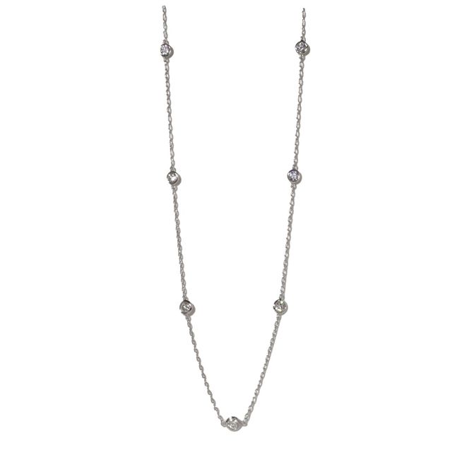 プラチナ　1.00ct　ダイヤモンドステーションネックレス　BQ-202